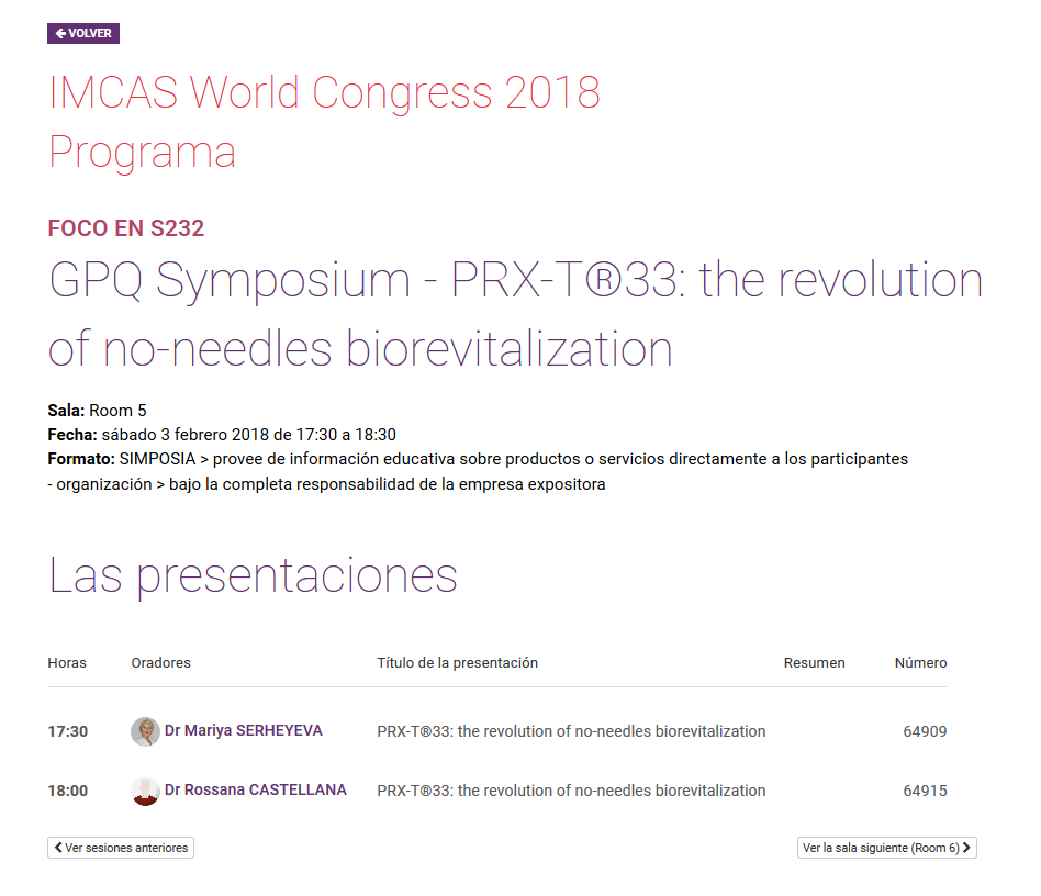 IMCAS World Congress 2018 en Paris IMCAS World Congress 2018 en Paris