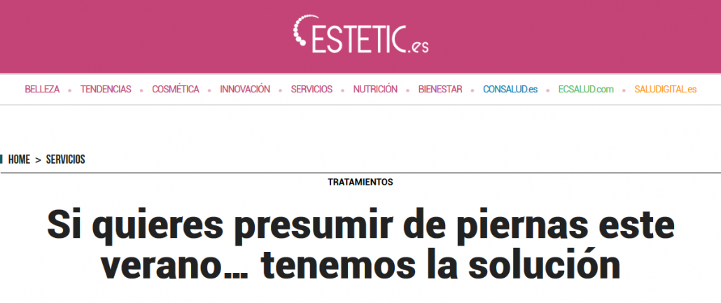 Alidya® tratamiento recomendado para mejorar el aspecto de las piernas