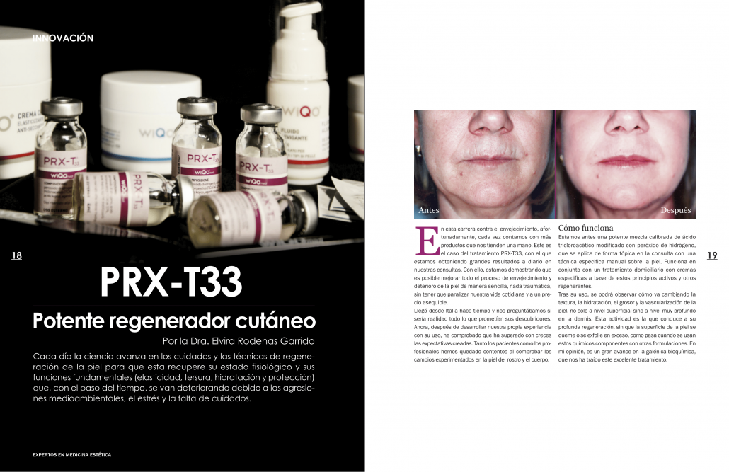 PRX-T33 protagonista en la revista Expertos en Medicina Estética