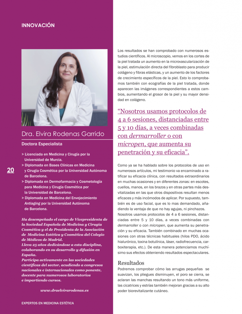 PRX-T33 protagonista en la revista Expertos en Medicina Estética